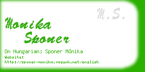 monika sponer business card
